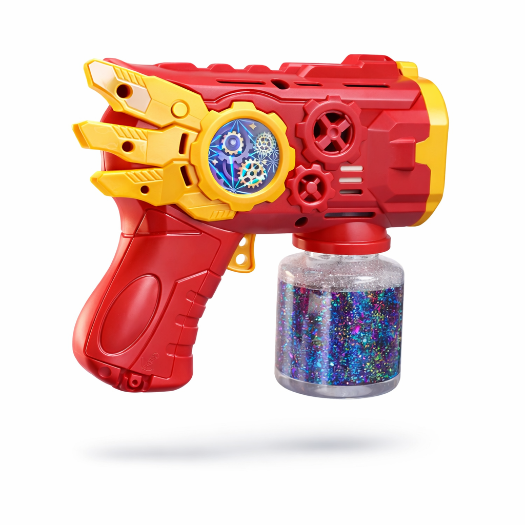 MEGA PISTOLET DO BANIEK MYDLANYCH LED AUTOMAT BAŃKI + PŁYN E2303 EMAJ