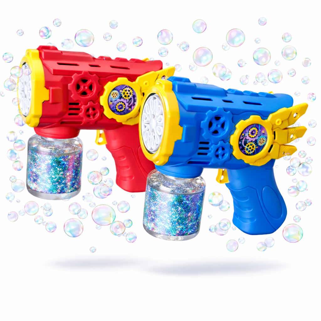 MEGA PISTOLET DO BANIEK MYDLANYCH LED AUTOMAT BAŃKI + PŁYN E2303 EMAJ