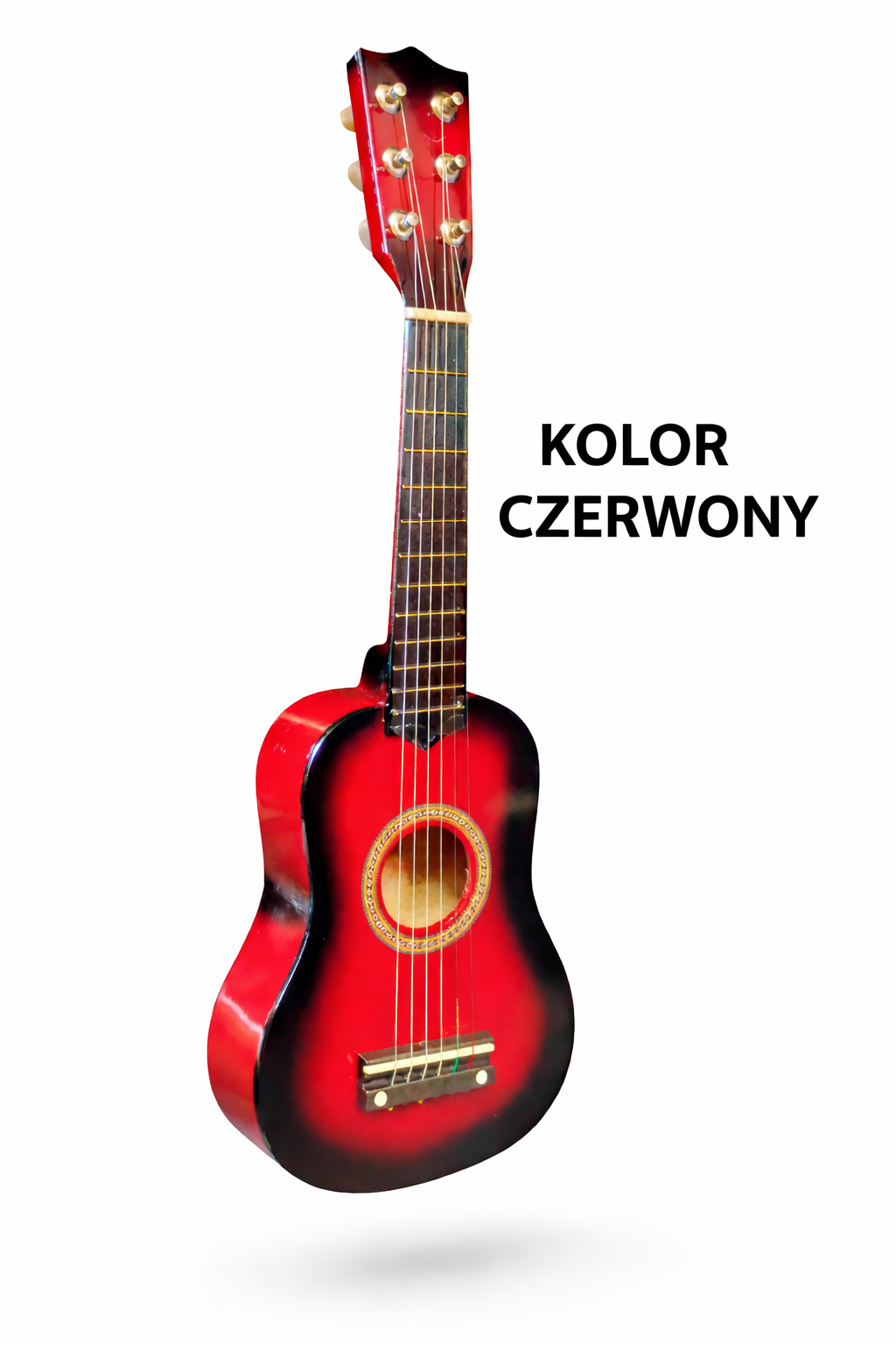 DREWNIANA GITARA 6 STRUN METALOWYCH 54 CM E1499  EMAJ