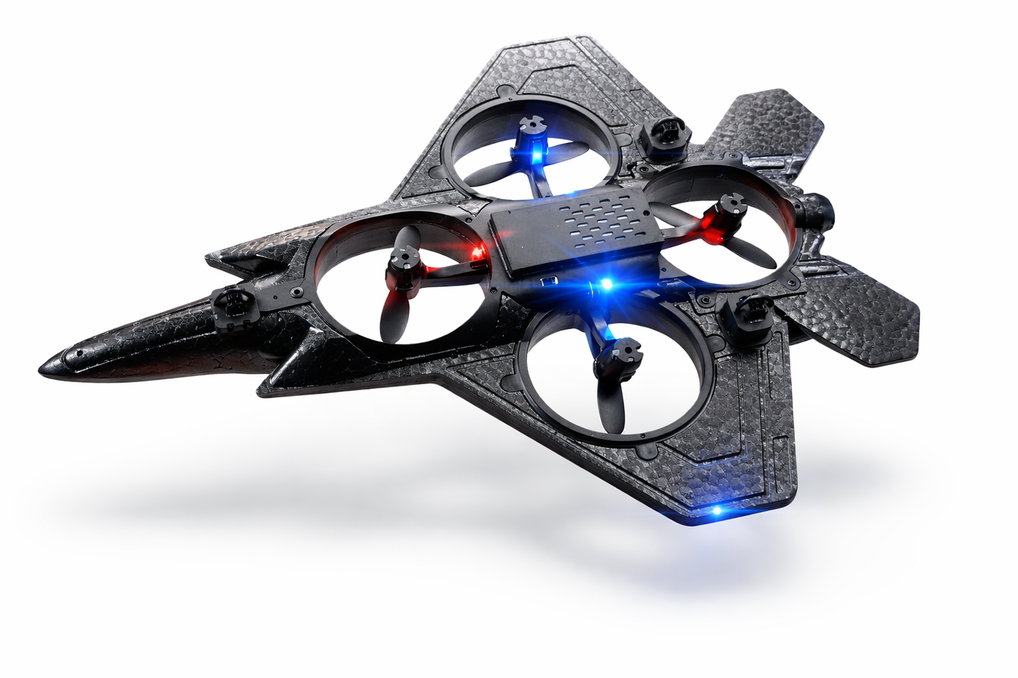 DRON MYŚLIWIEC X24 LED RC SAMOLOT 360° USB PILOT+ AKCESORIA 25CM E2508 EMAJ