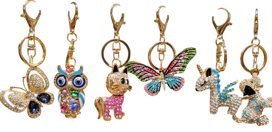 BRELOK CYRKONIE BRELOCZEK METAL NA PREZENT E1592 EMAJ 11CM