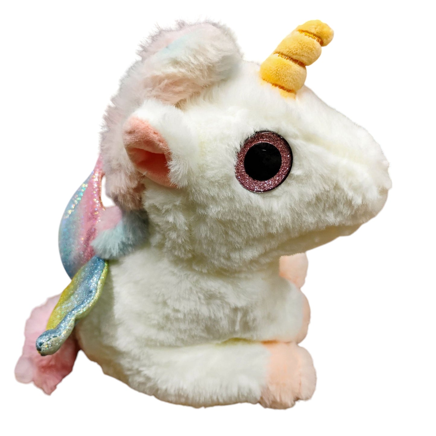 MASKOTKA JEDNOROŻEC PUCHATY UNICORN 25CM 3KOLORY E2214 EMAJ