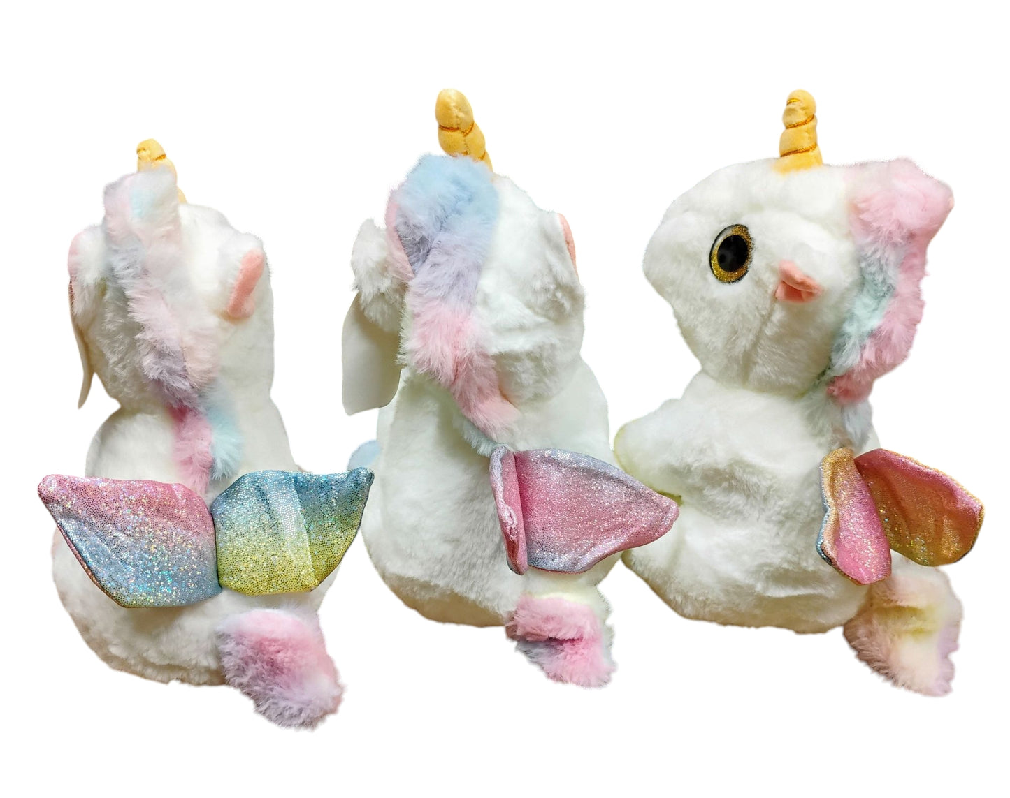 MASKOTKA JEDNOROŻEC PUCHATY UNICORN 25CM 3KOLORY E2214 EMAJ