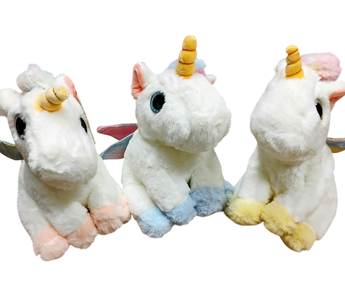 MASKOTKA JEDNOROŻEC PUCHATY UNICORN 25CM 3KOLORY E2214 EMAJ