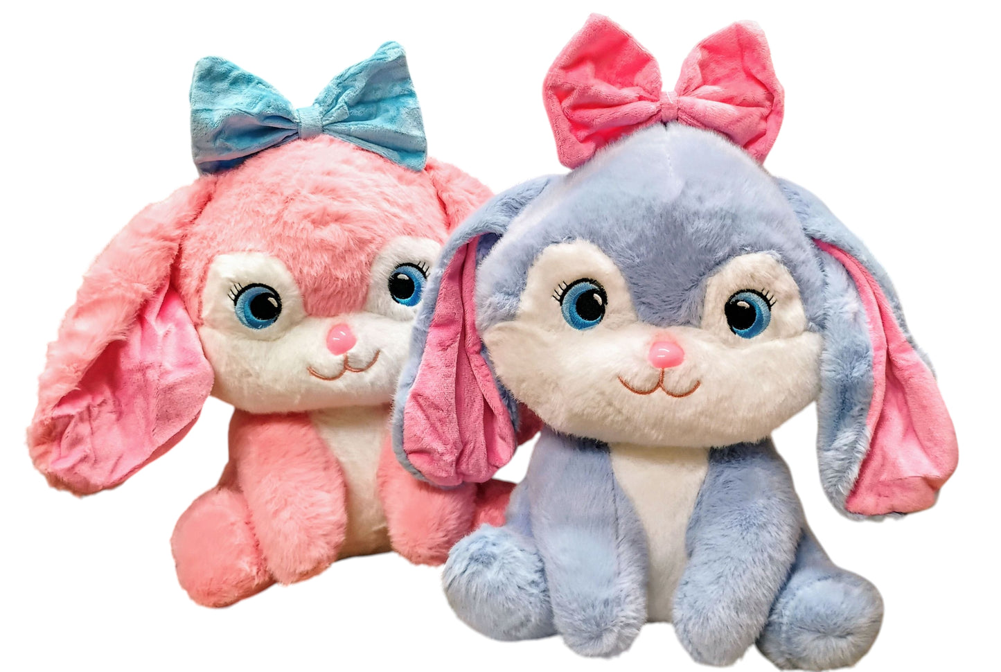 MASKOTKA PRZYTULANKA KRÓLIK Z KOKARDKĄ 30CM E2635 EMAJ
