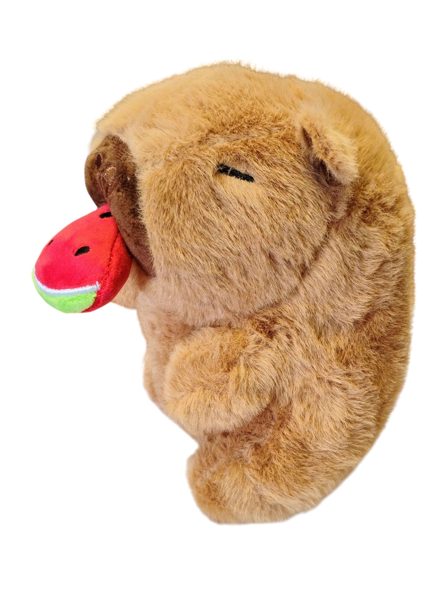 MASKOTKA PRZYTULANKA MIŚ KAPIBARA Z ARBUZEM I WIBRACJAMI 20CM E2647 EMAJ