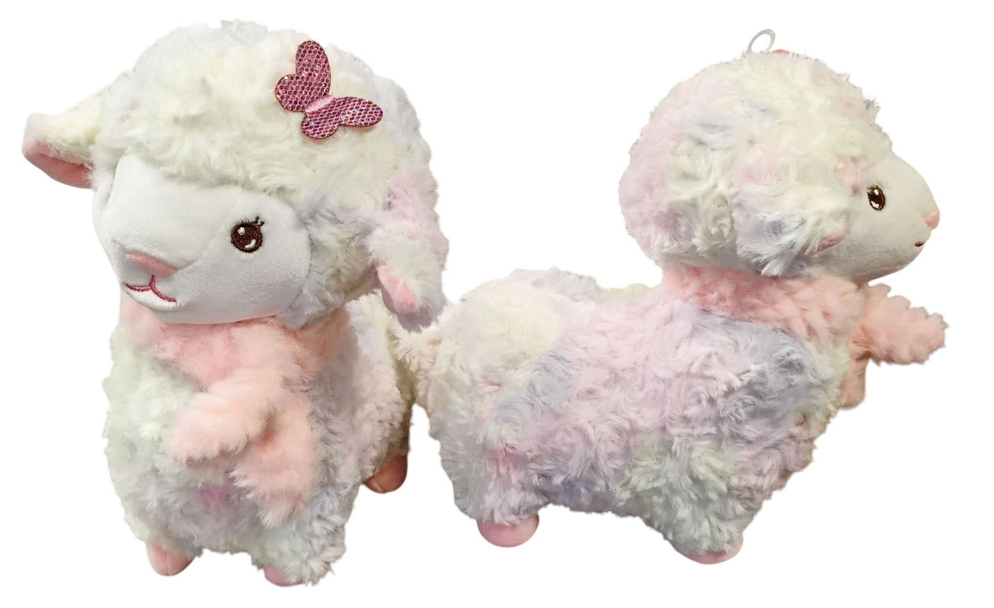 PLUSZOWA OWIECZKA Z MOTYLKIEM PASTELOWA MASKOTKA 22CM NA PREZENT E2731 EMAJ