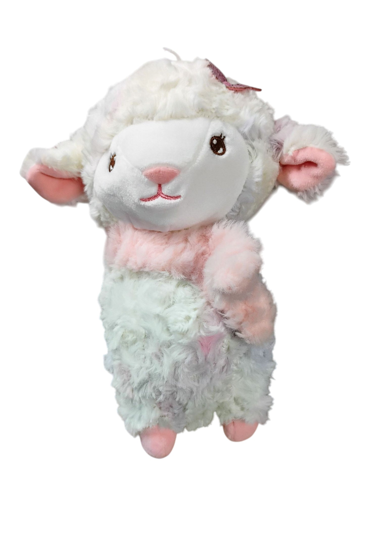 PLUSZOWA OWIECZKA Z MOTYLKIEM PASTELOWA MASKOTKA 22CM NA PREZENT E2731 EMAJ