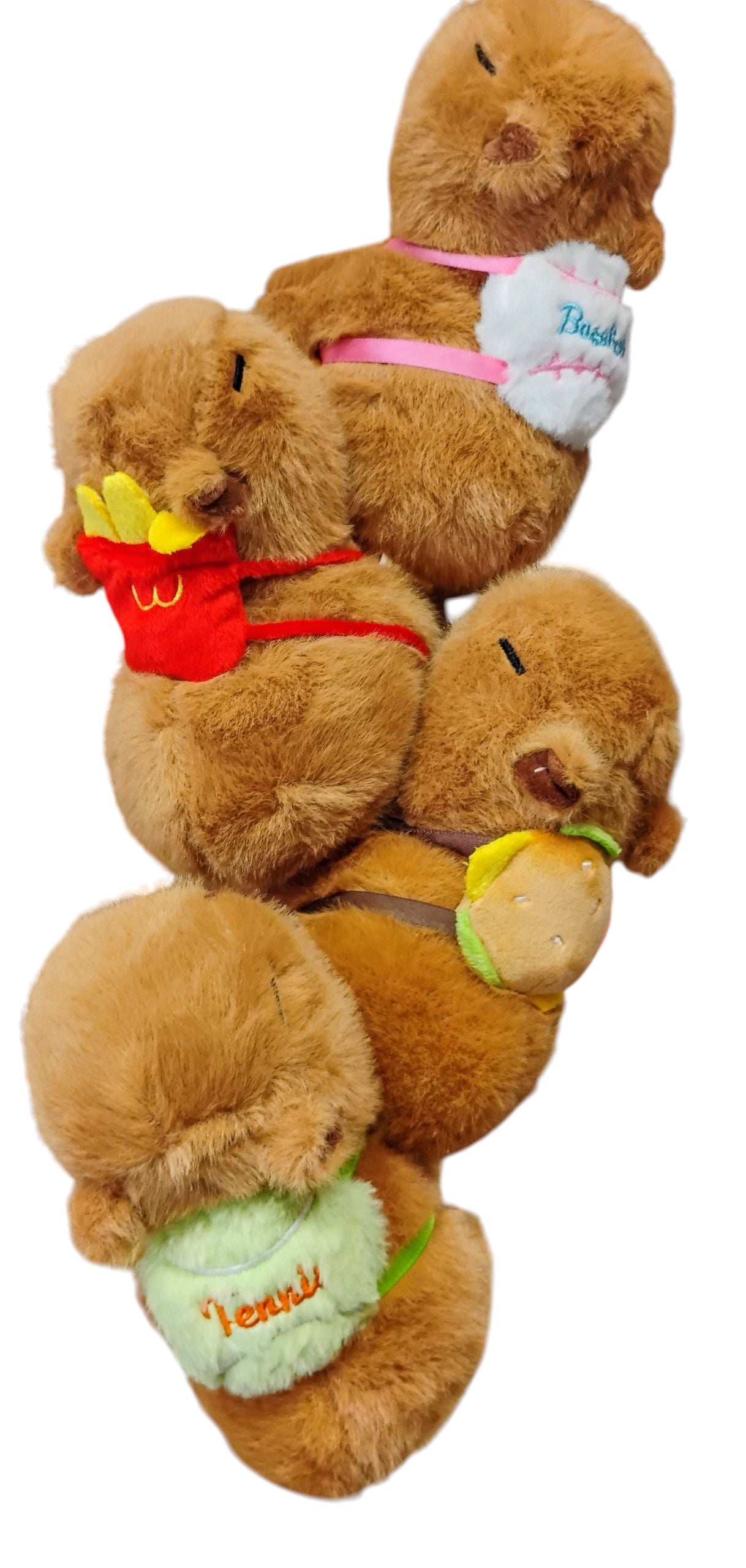 KAPIBARA HIT OPASKA MASKOTKA NA RĘKĘ 18cm – FRYTKI BURGER SPORTY E2764 EMAJ