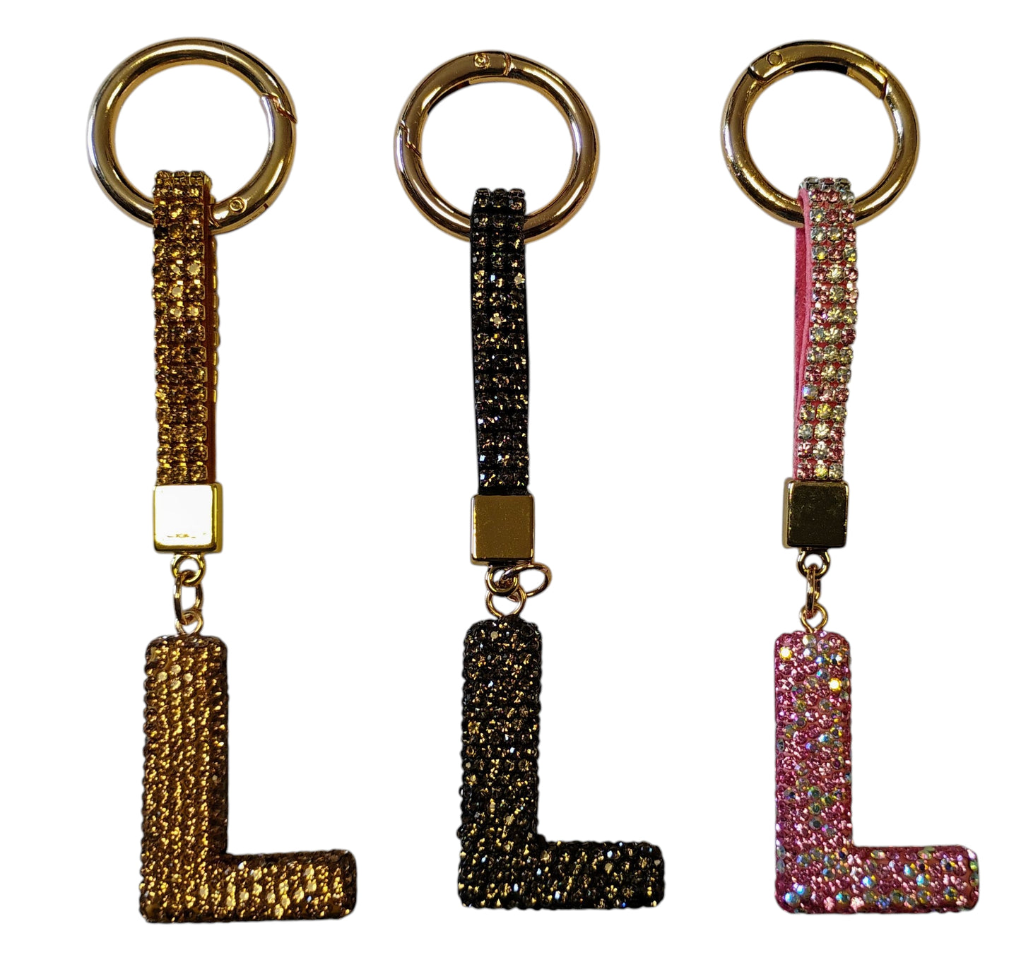 BRELOK LITERKA GLAMOUR CYRKONIE LITERA INICJAŁY MIX KOLORY 14CM E2777 EMAJ