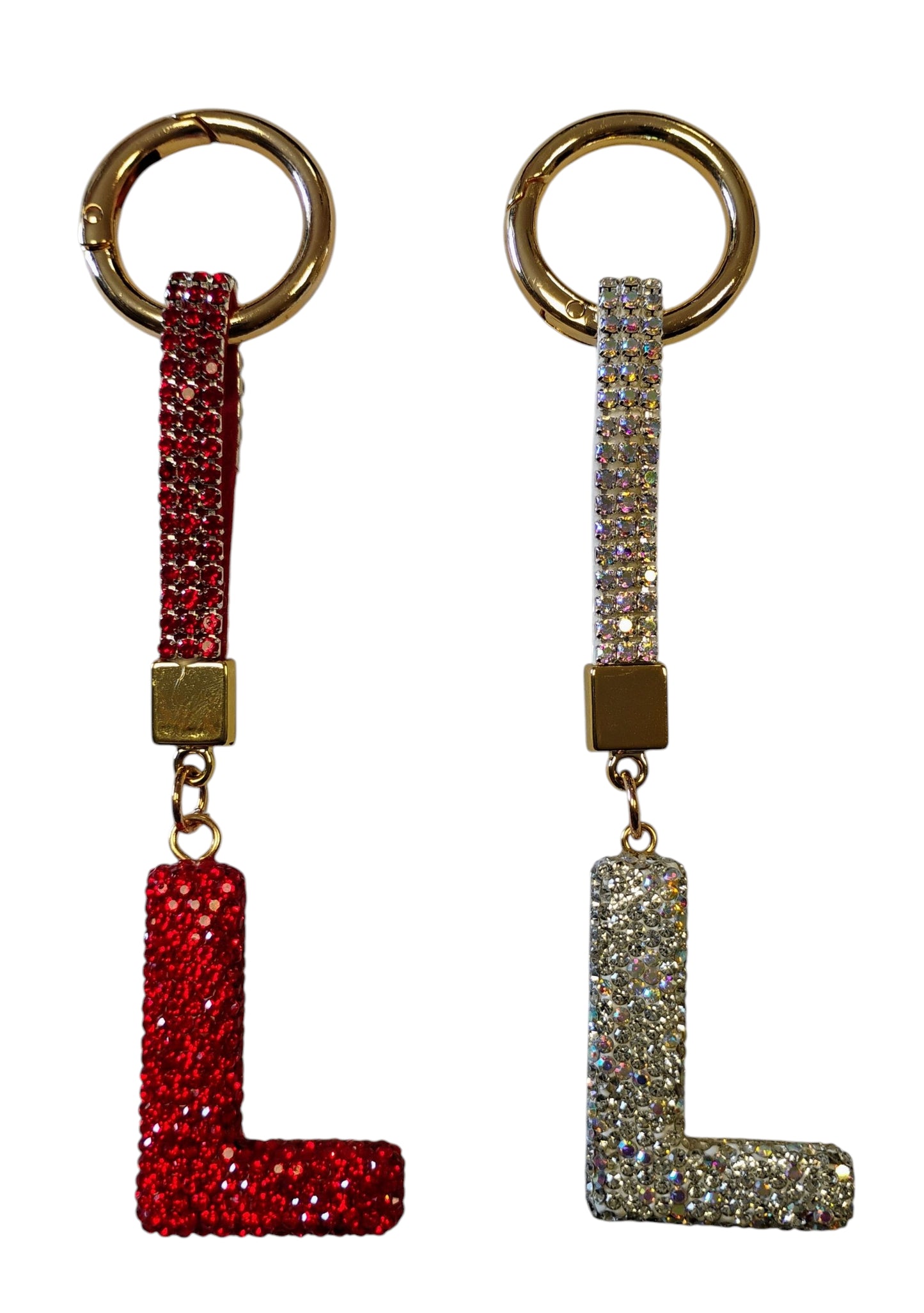 BRELOK LITERKA GLAMOUR CYRKONIE LITERA INICJAŁY MIX KOLORY 14CM E2777 EMAJ