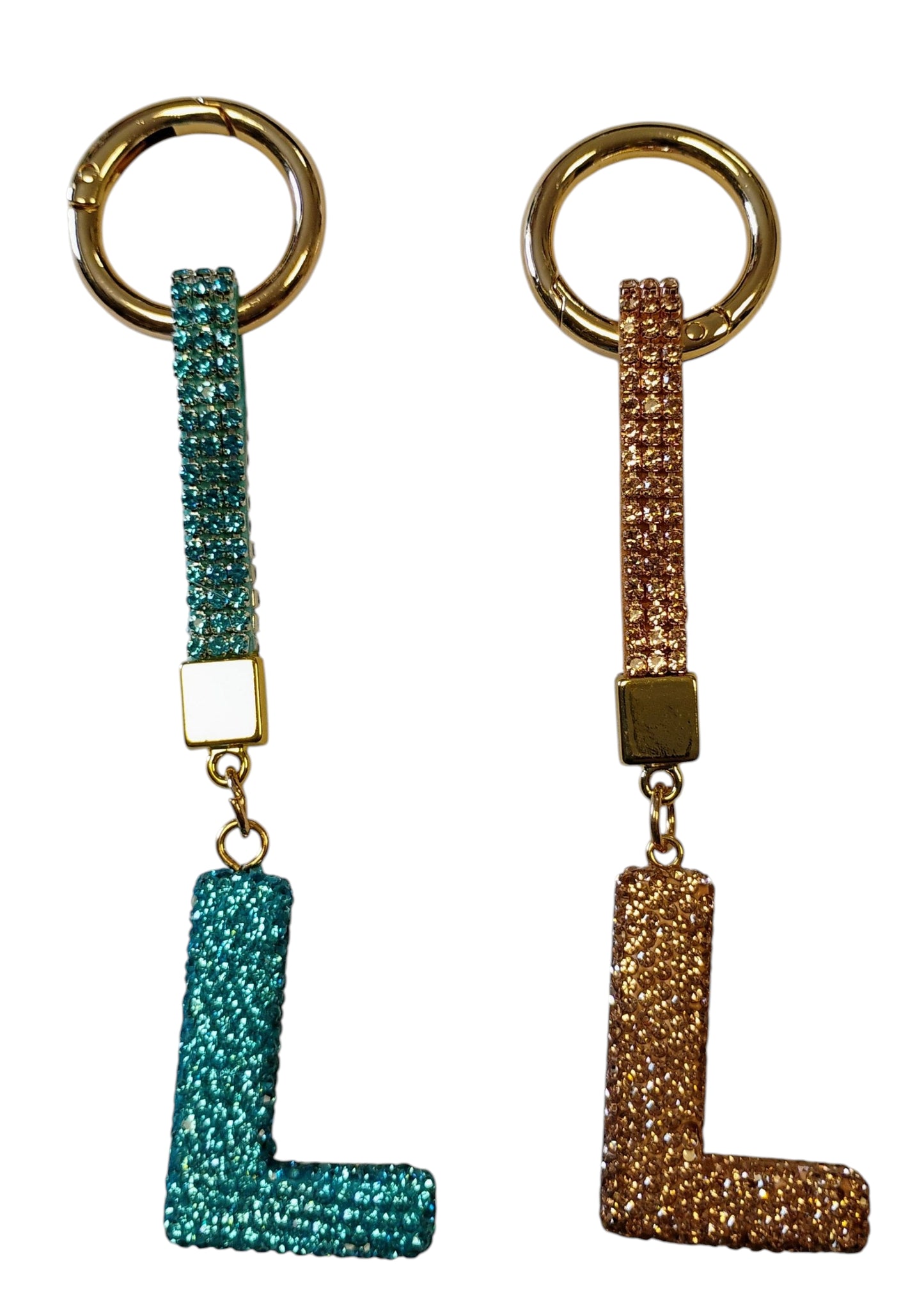 BRELOK LITERKA GLAMOUR CYRKONIE LITERA INICJAŁY MIX KOLORY 14CM E2777 EMAJ