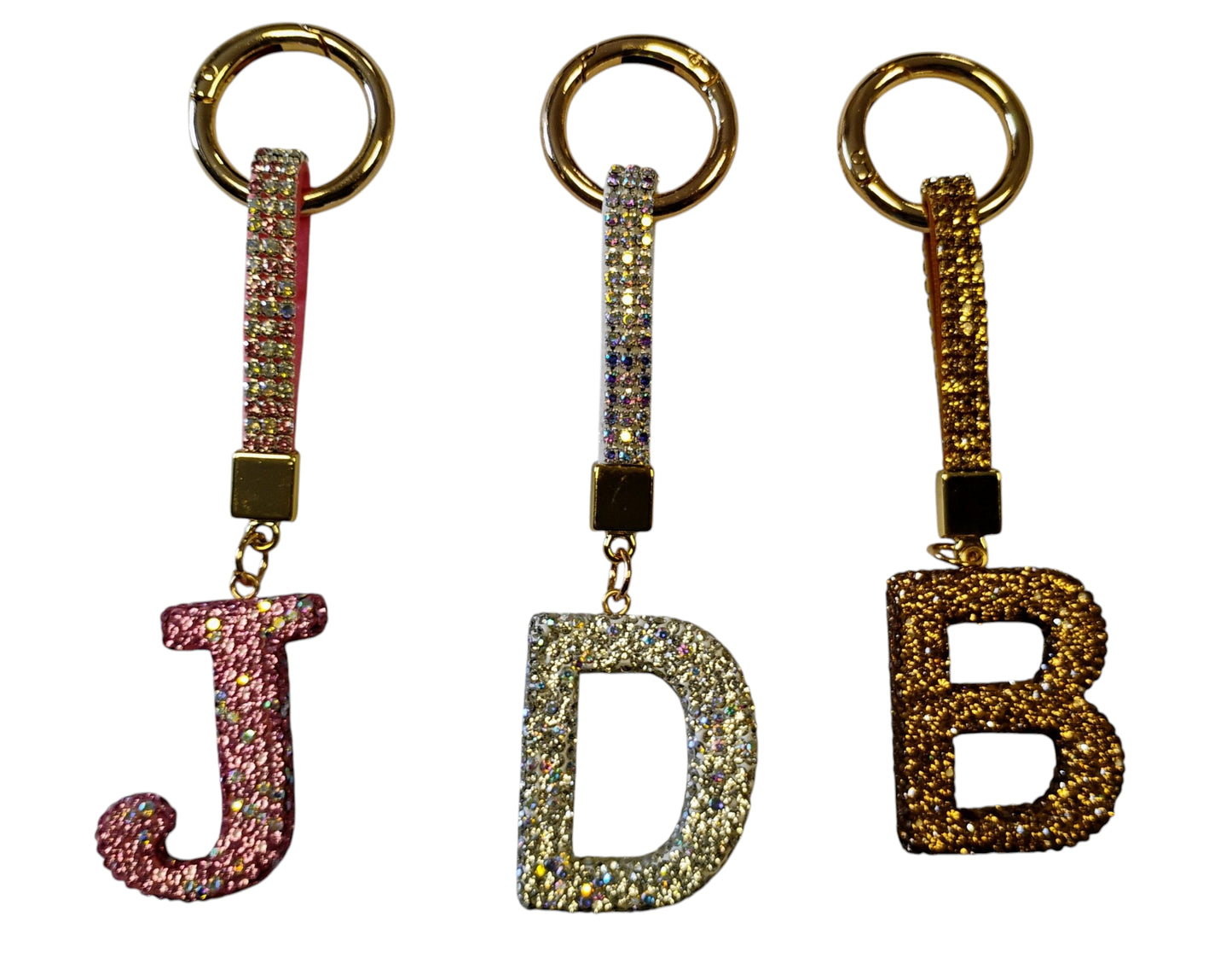 BRELOK LITERKA GLAMOUR CYRKONIE LITERA INICJAŁY MIX KOLORY 14CM E2777 EMAJ