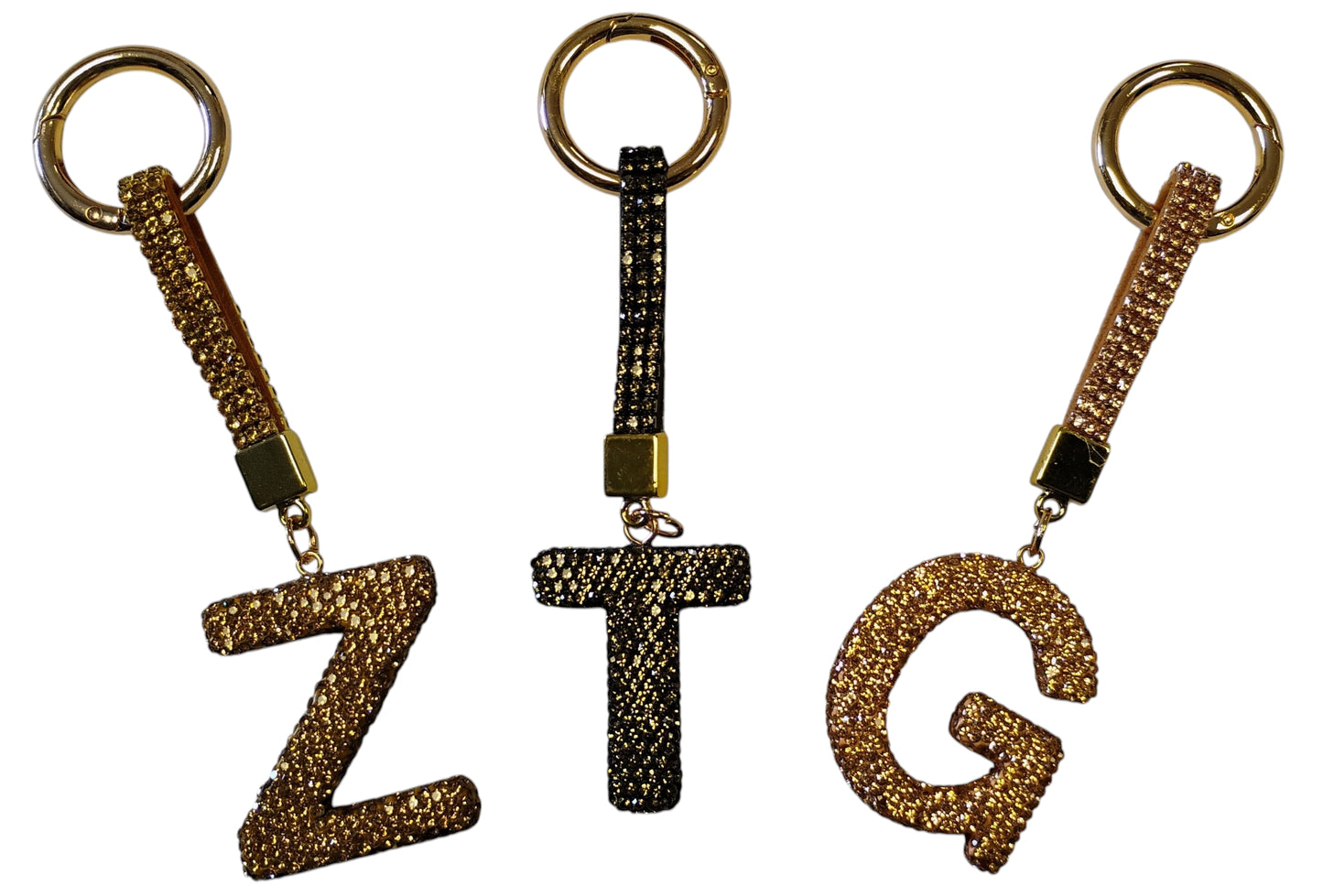 BRELOK LITERKA GLAMOUR CYRKONIE LITERA INICJAŁY MIX KOLORY 14CM E2777 EMAJ
