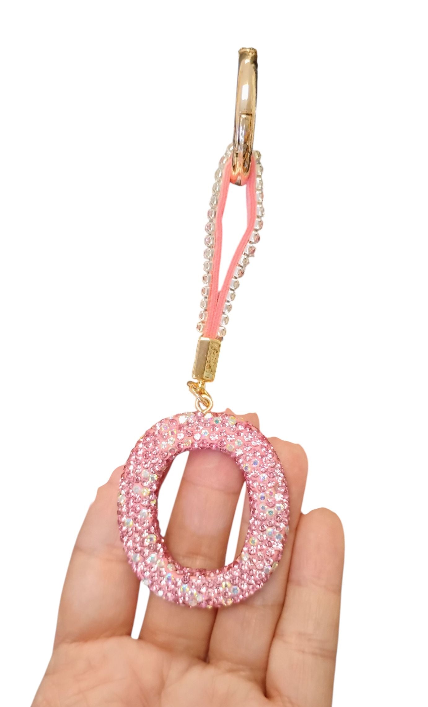 BRELOK LITERKA GLAMOUR CYRKONIE LITERA INICJAŁY MIX KOLORY 14CM E2777 EMAJ