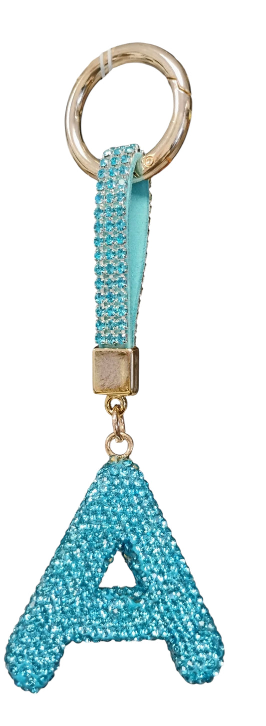 BRELOK LITERKA GLAMOUR CYRKONIE LITERA INICJAŁY MIX KOLORY 14CM E2777 EMAJ