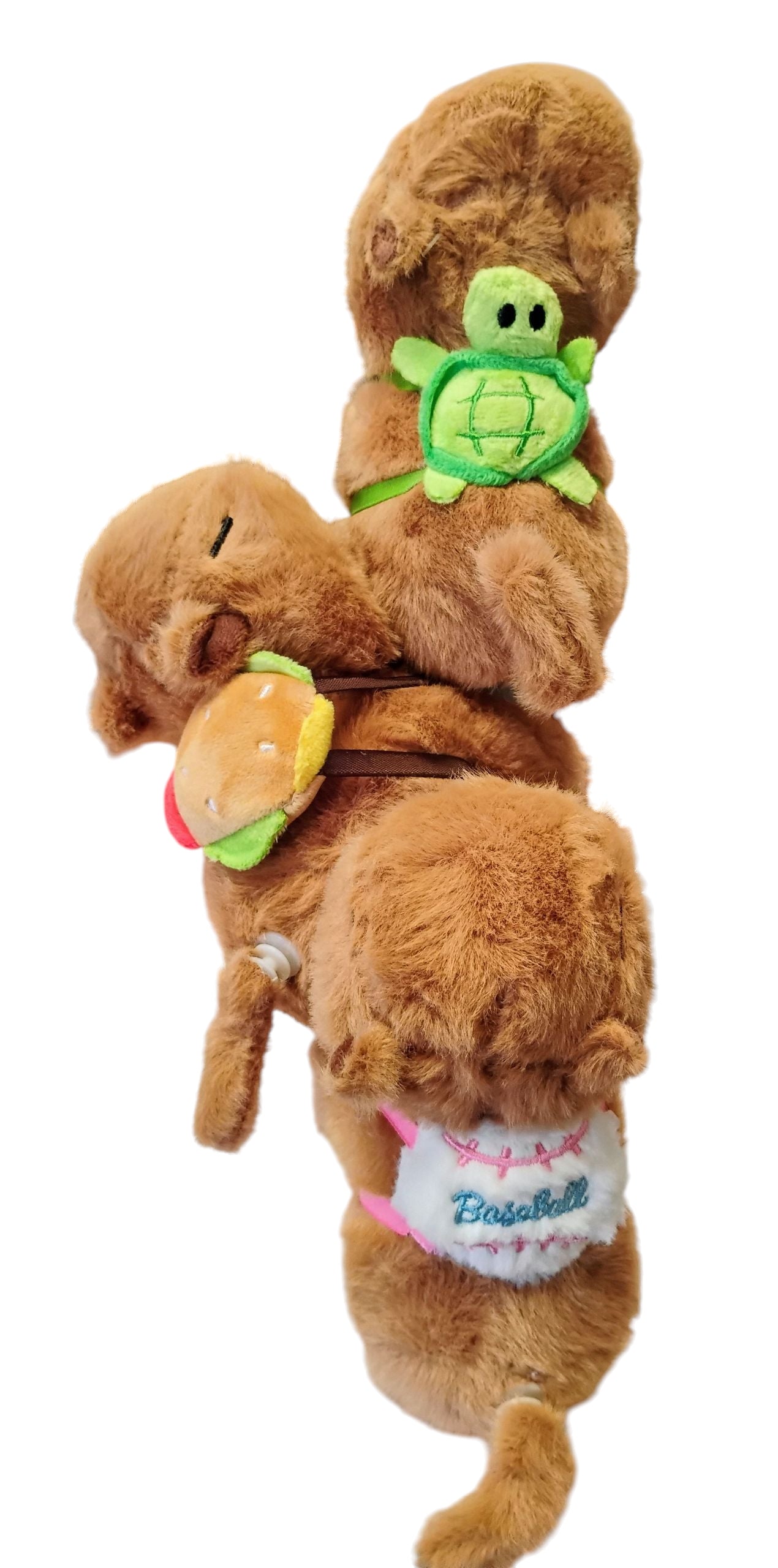 MASKOTKA NA RĘKĘ KAPIBARA Z WIBRUJĄCYM ZAKRĘCONYM OGONKIEM 17CM E2767 EMAJ