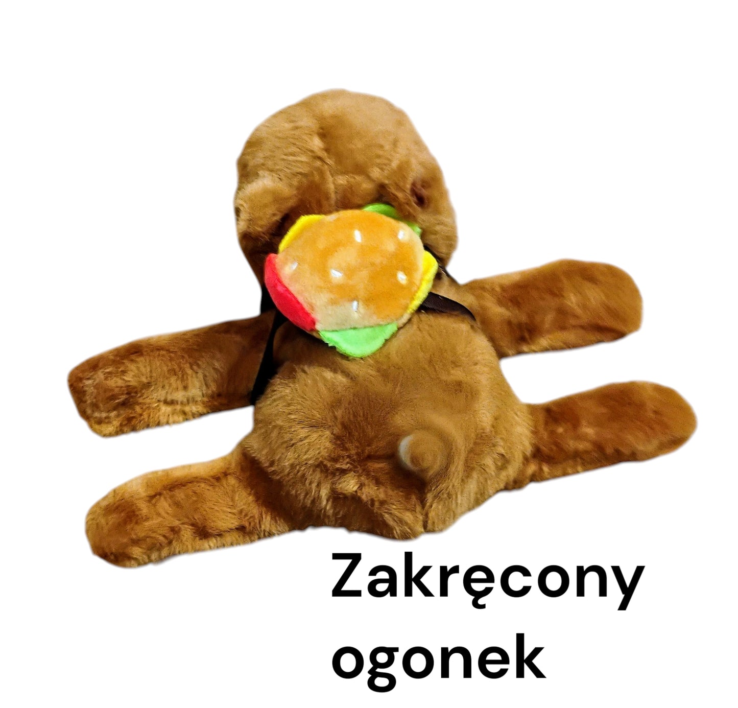 MASKOTKA NA RĘKĘ KAPIBARA Z WIBRUJĄCYM ZAKRĘCONYM OGONKIEM 17CM E2767 EMAJ