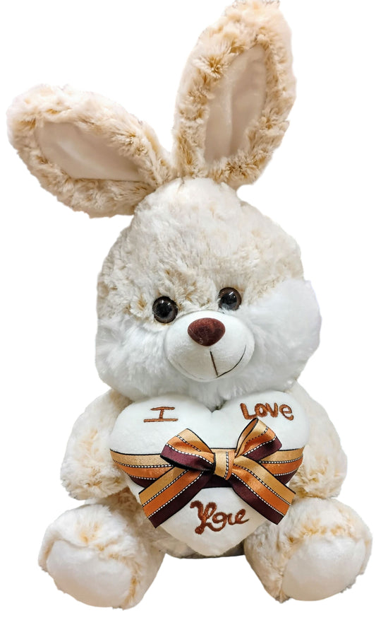 PLUSZOWY KRÓLIK Z SERCEM I LOVE YOU DUŻA MASKOTKA KRÓLIŚ 42CM E2506 EMAJ
