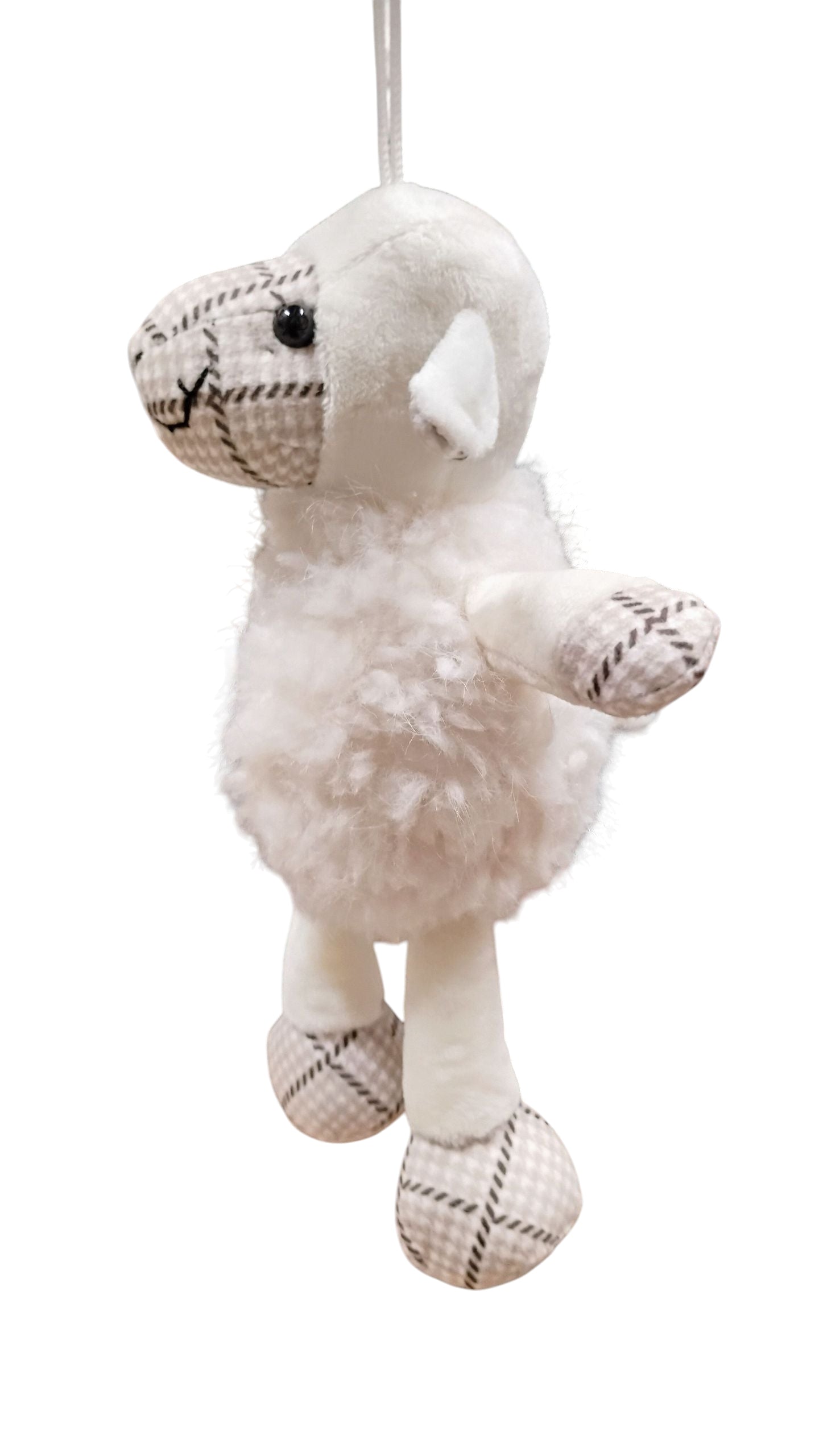 ELEGANCKA OWIECZKA PLUSZOWA W KRATKĘ 21CM ZAKOPANE / SZCZAWNICA/ BEZ NAPISU E2711 EMAJ