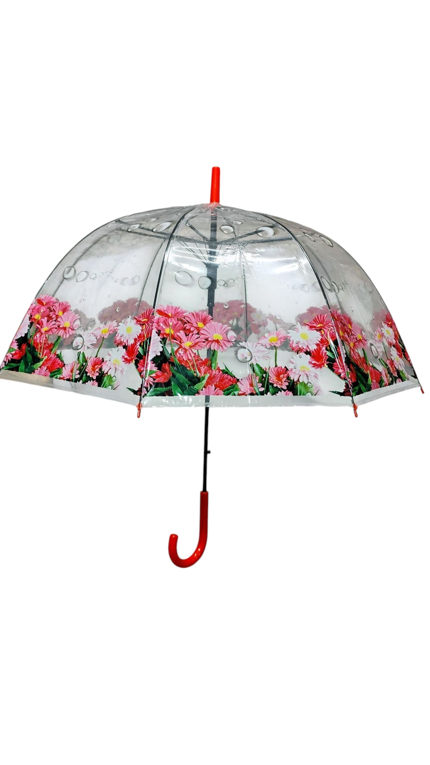 PARASOLKA PRZECIWDESZCZOWA KOLOROWA Z MOTYWEM KWIATY LIŚCIE ŚREDNICA 85CM E2025 EMAJ