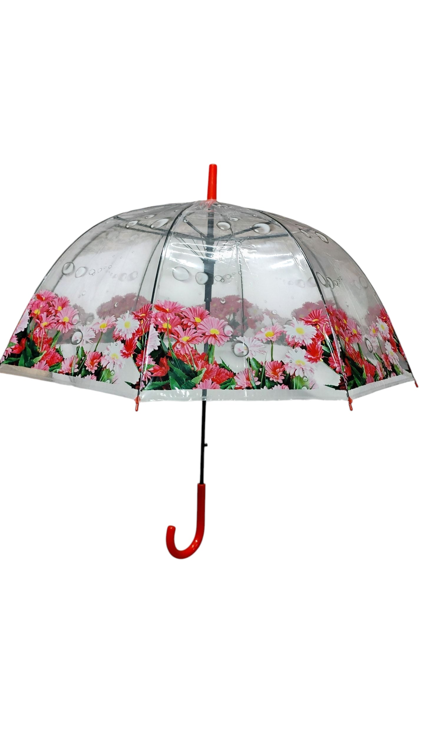 PARASOLKA PRZECIWDESZCZOWA KOLOROWA Z MOTYWEM KWIATY LIŚCIE ŚREDNICA 85CM E2025 EMAJ