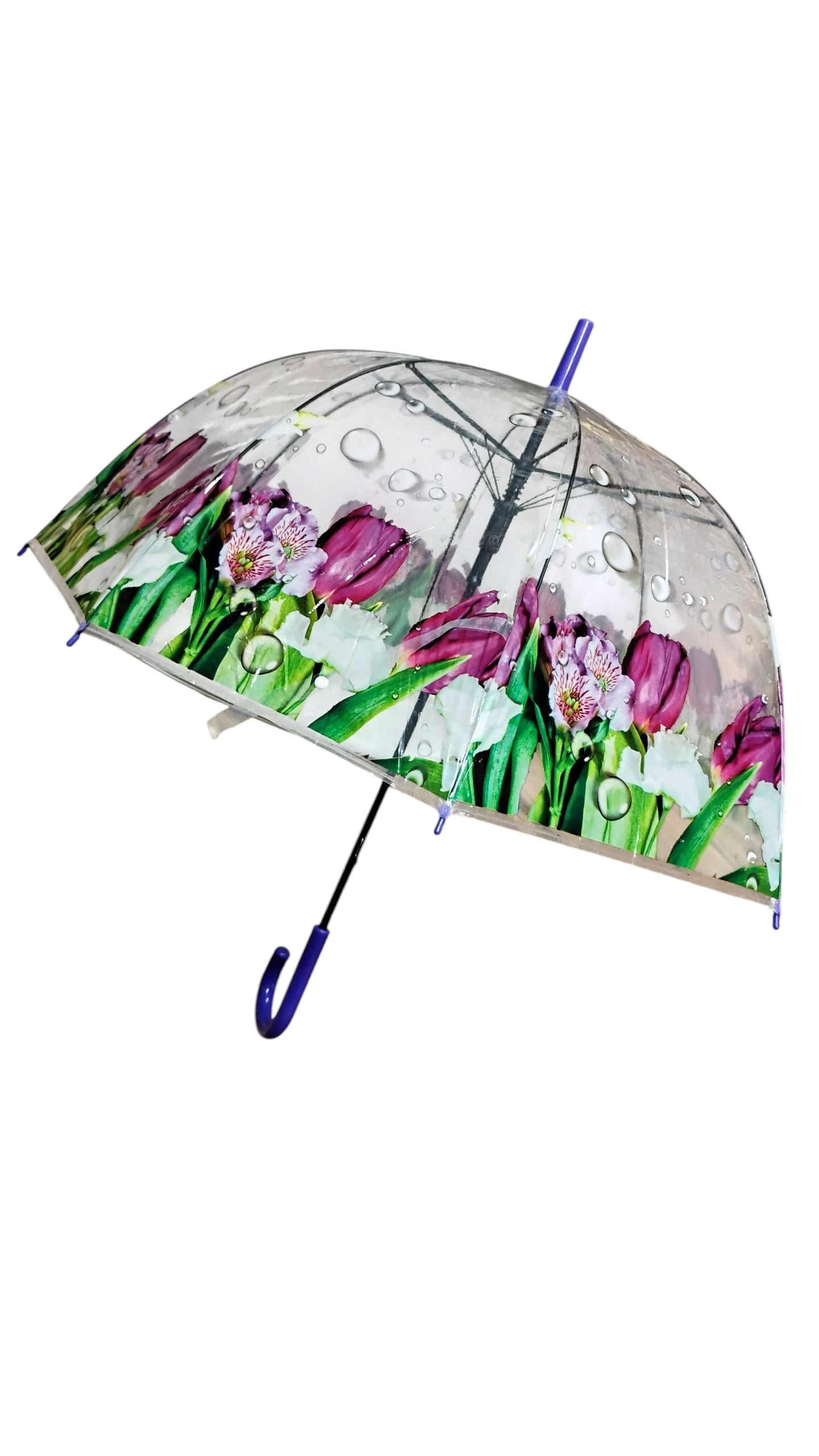 PARASOLKA PRZECIWDESZCZOWA KOLOROWA Z MOTYWEM KWIATY LIŚCIE ŚREDNICA 85CM E2025 EMAJ