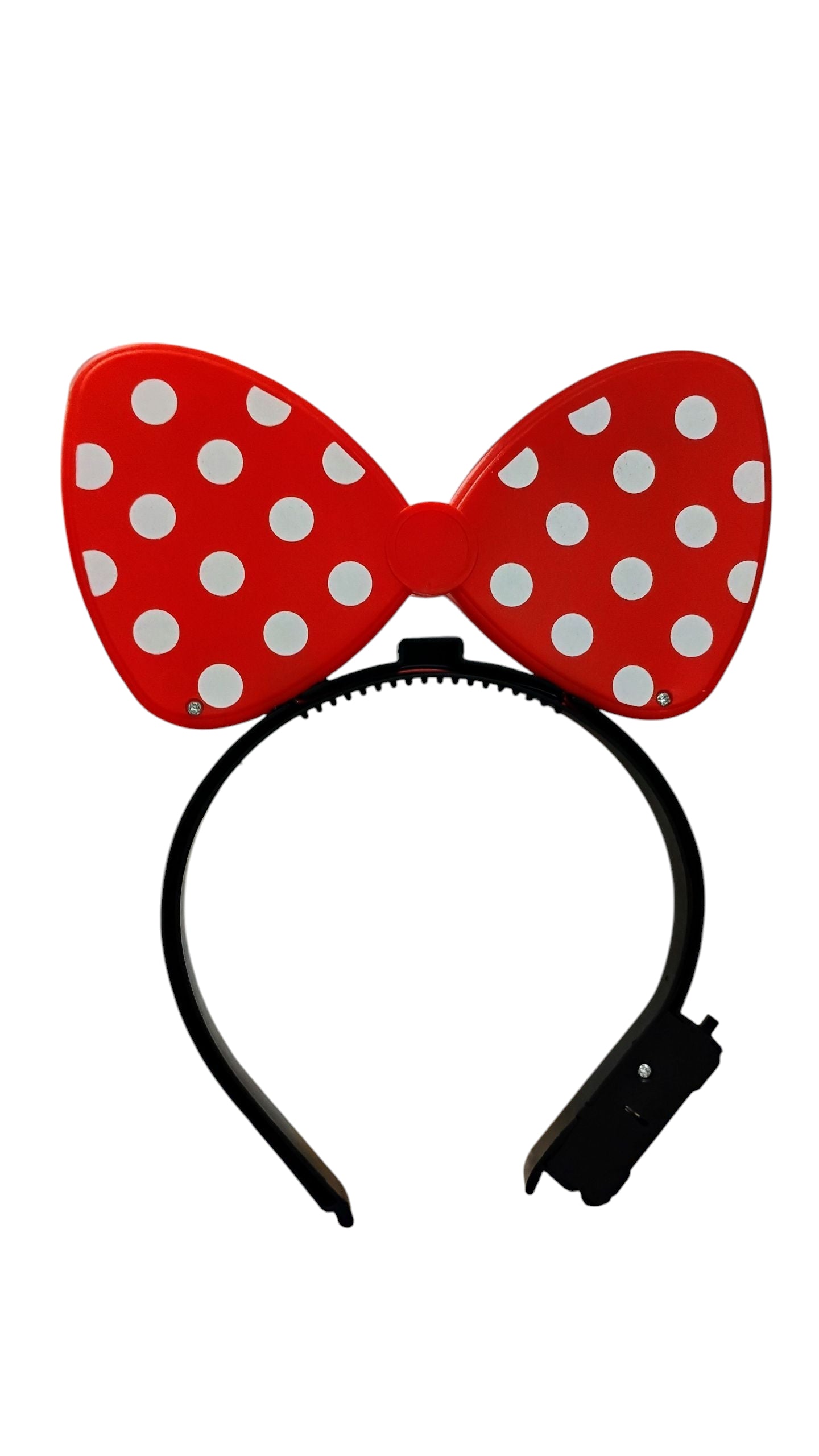 OPASKA LED KOKARDKA MYSZKA W GROSZKI ŚWIECĄCA 3 KOLORY DO WYBORU E0158 EMAJ