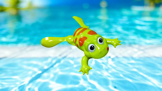 ŻABKA PŁYWAJĄCA WODNA ŻABA DO KĄPIELI  PŁYWA SAMA ŻABA NA BATERIE E0365 EMAJ