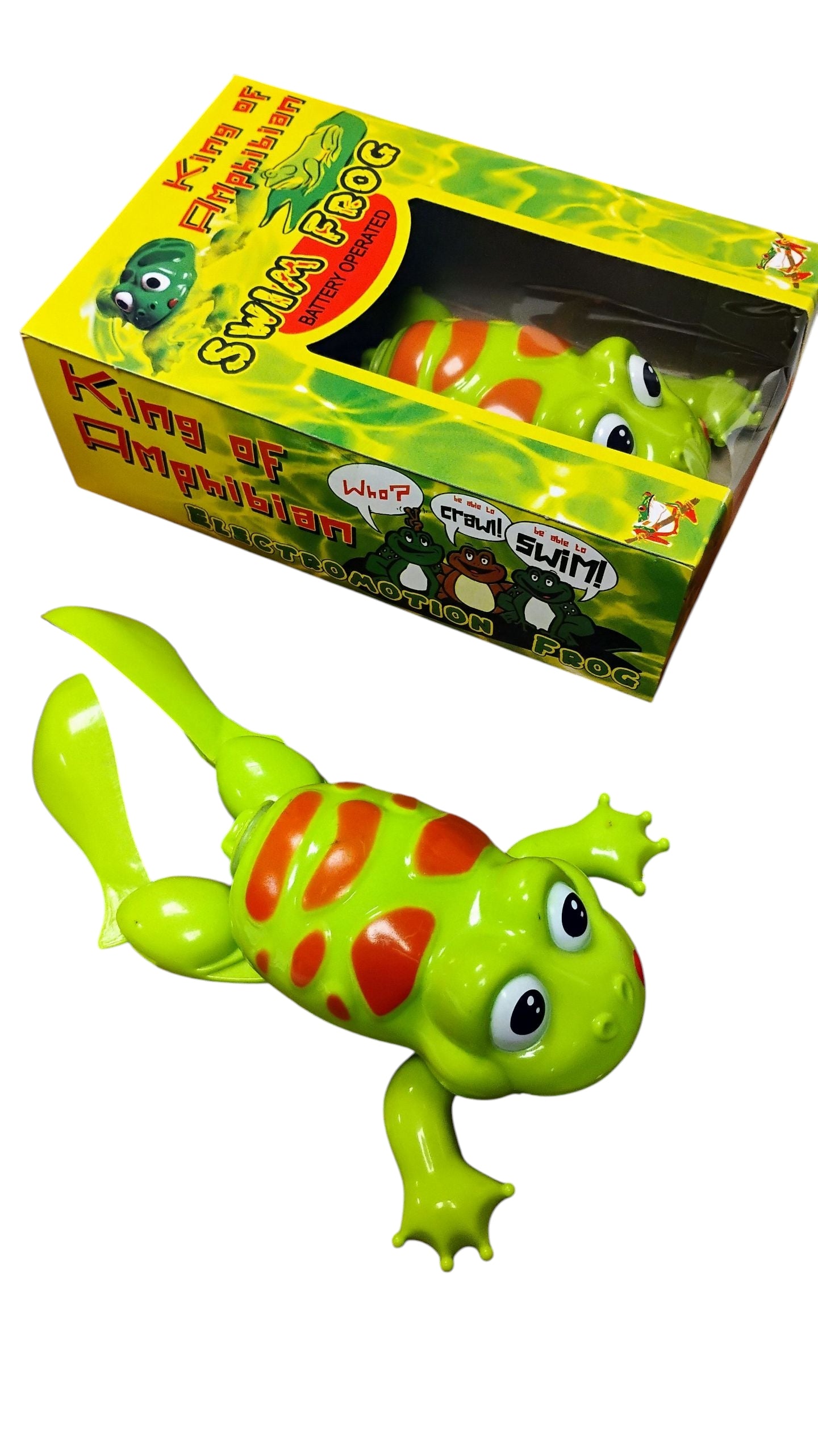 ŻABKA PŁYWAJĄCA WODNA ŻABA DO KĄPIELI  PŁYWA SAMA ŻABA NA BATERIE E0365 EMAJ