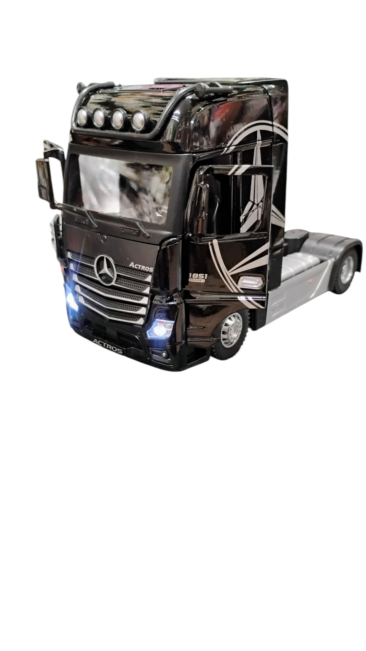 AUTO MODEL TRUCK METALOWY TIR CIĄGNIK SIODŁOWY 18CM 1:24 DŹWIEK E2548 EMAJ