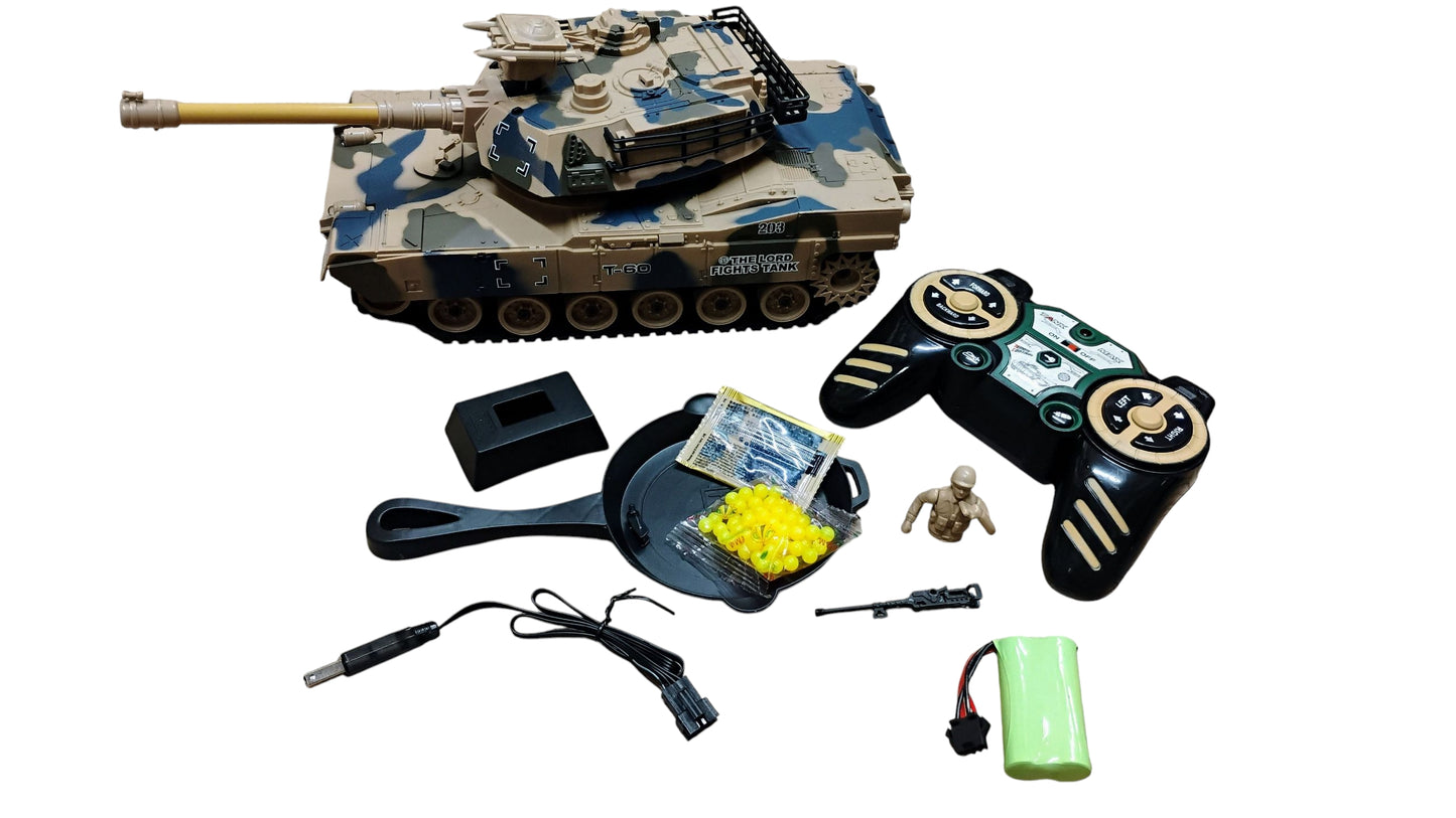 RC CZOŁG WOJSKOWY 2.4GHz 33cm OBRACANA LUFA GUMOWE GĄSIENICE AMUNICJA E2594/ E2599EMAJ