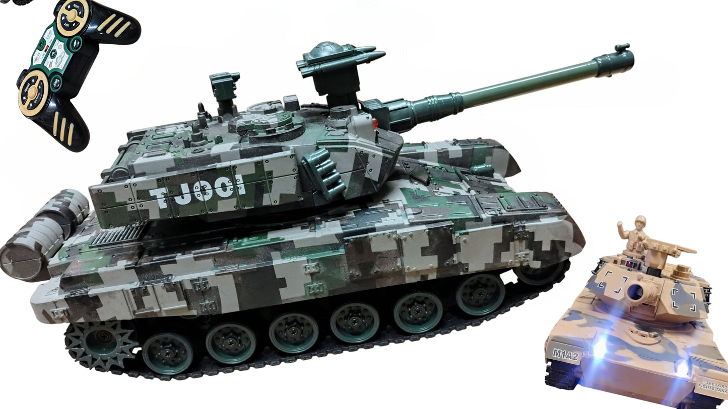 RC CZOŁG WOJSKOWY 2.4GHz 33cm OBRACANA LUFA GUMOWE GĄSIENICE AMUNICJA E2594/ E2599EMAJ