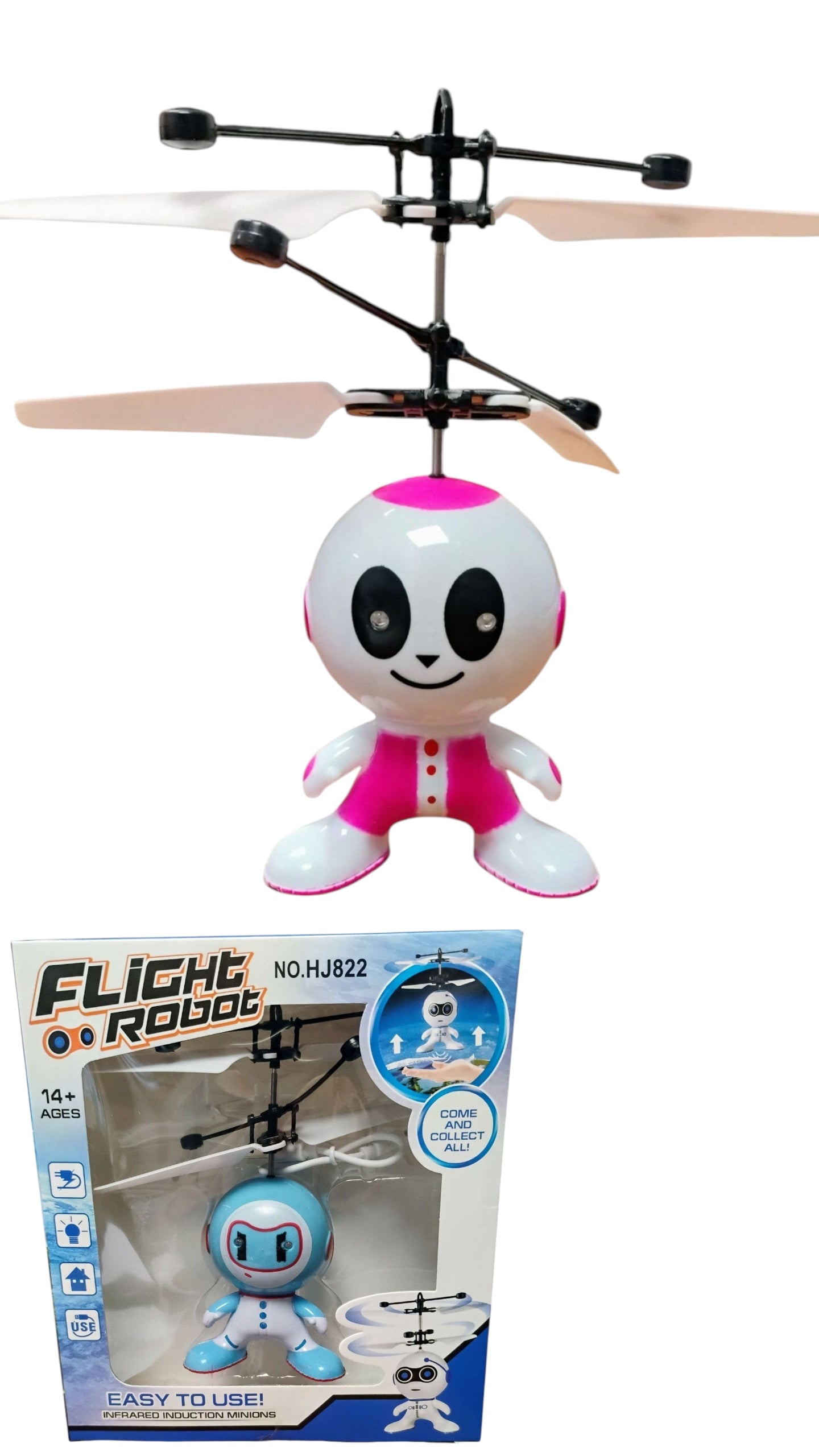 ROBOT LATAJĄCY KOSMONAUTA INDUKCYJNY 13cm STEROWANY DŁONIĄ E2054 EMAJ