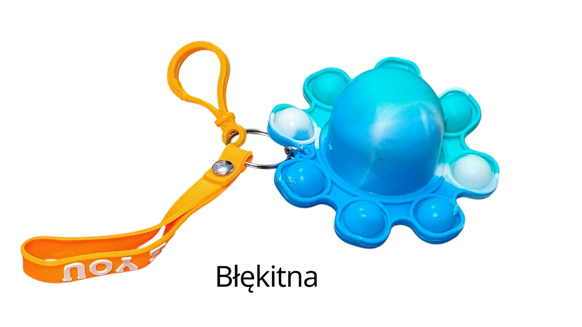 SENSORYCZNA OŚMIORNICZKA ANTYSTRESOWA POPIT BRELOK MINI SMYCZ E1212 EMAJ