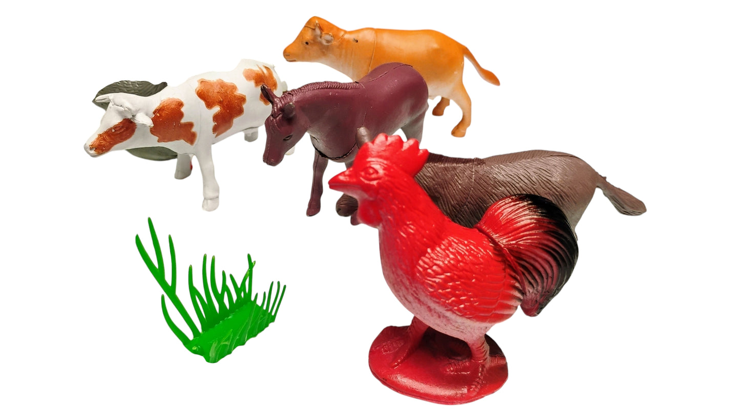 ZESTAW FIGUREK FARMA ZWIERZĄTKA DOMOWE ZAGRODA FIGURKI 7CM E1461 EMAJ