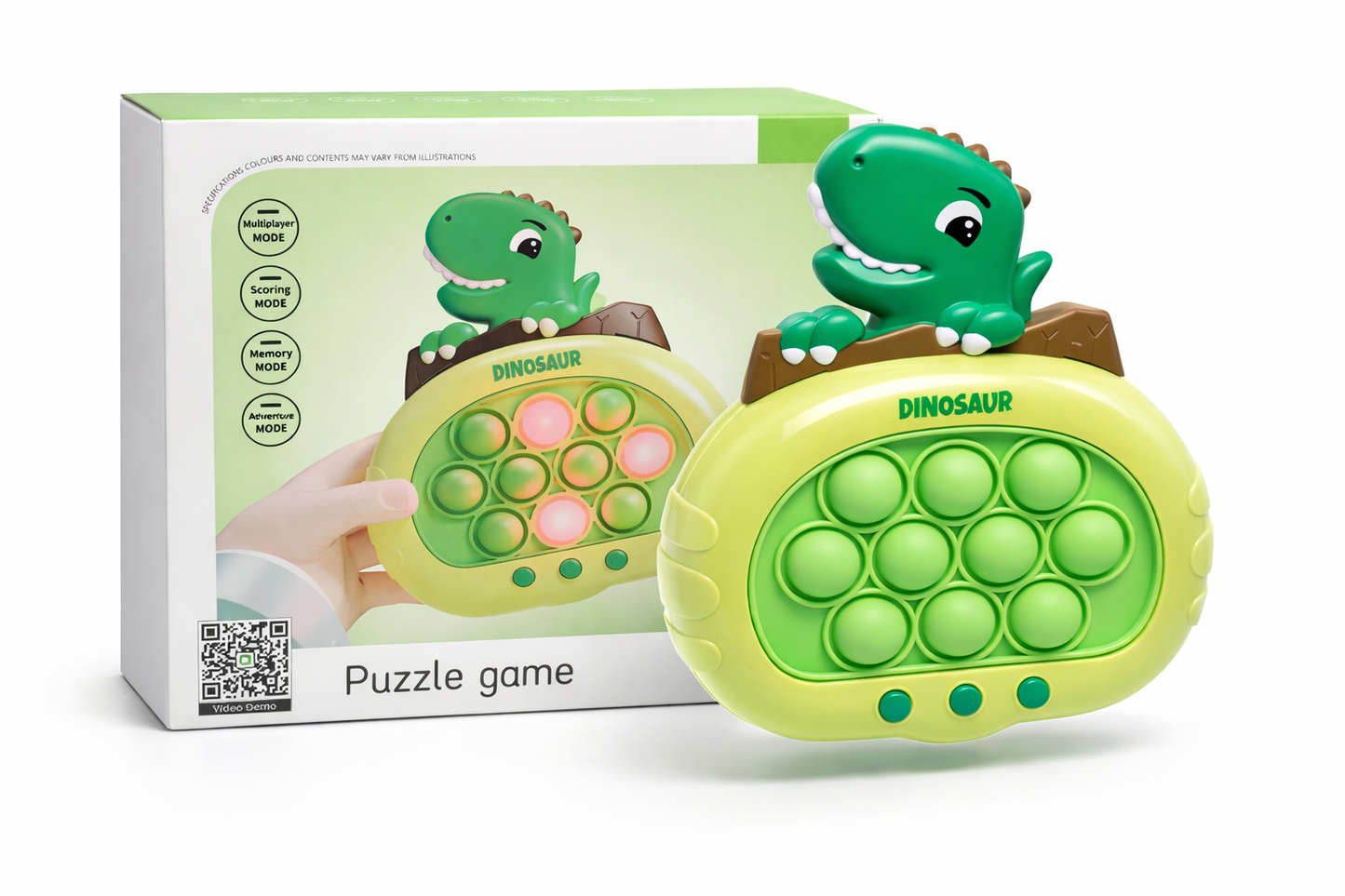 GRA POP IT DINOZAUR SENSORYCZNA ZABAWKA ANTYSTRESOWA 13CM E2312 EMAJ