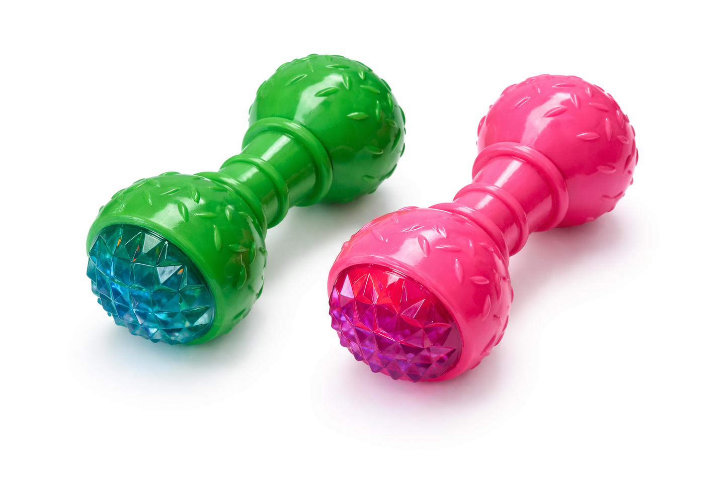 GRYZAK ŚWIECĄCY Z WYPUSTKAMI MASAŻ DZIĄSEŁ DLA PSA 15CM E2069 EMAJ