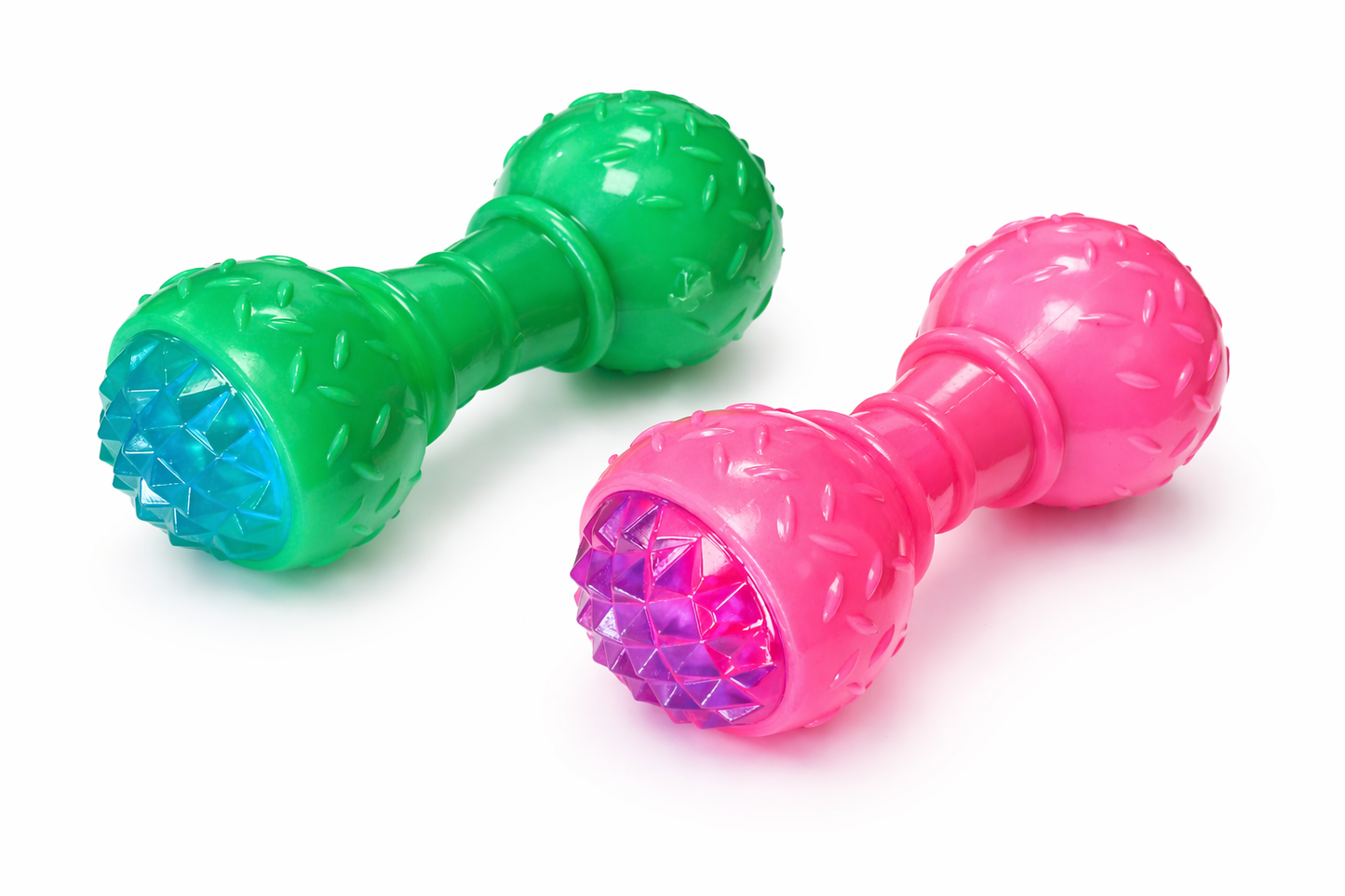 GRYZAK ŚWIECĄCY Z WYPUSTKAMI MASAŻ DZIĄSEŁ DLA PSA 15CM E2069 EMAJ