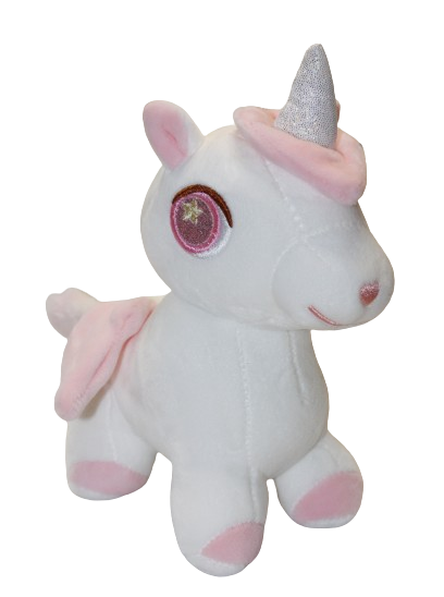 MASKOTKA JEDNOROŻEC UNICORN 23CM DWA KOLORY PRZYSSAWKA E2213 EMAJ