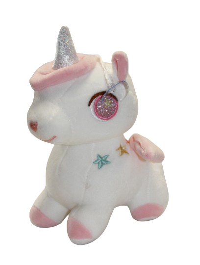 MASKOTKA JEDNOROŻEC UNICORN 23CM DWA KOLORY PRZYSSAWKA E2213 EMAJ