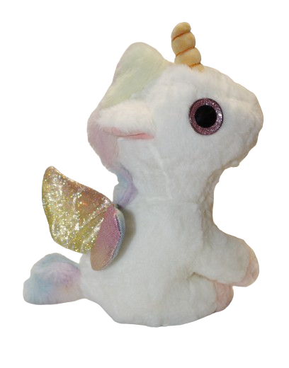 MASKOTKA JEDNOROŻEC PUCHATY UNICORN 25CM 3KOLORY E2214 EMAJ