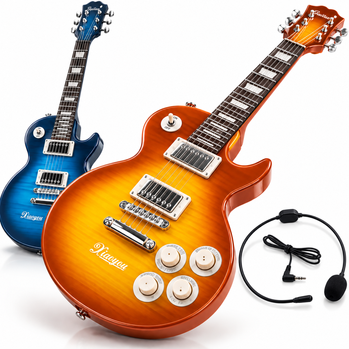DUŻA GITARA ELEKTRONICZNA DLA DZIECI 69CM BLUETOOTH MIKROFON E2811 EMAJ