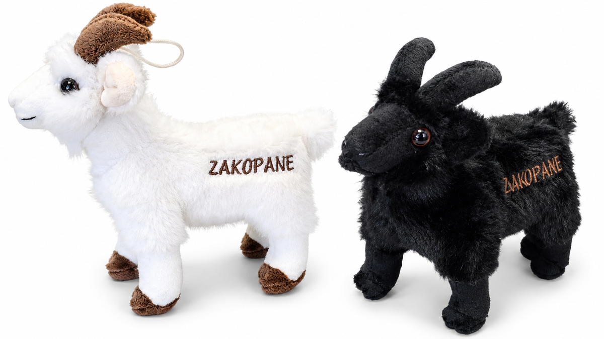 MASKOTKA KOZA KÓZKA KOZIOŁEK PLUSZOWY Z ZAWIESZKĄ NAPIS ZAKOPANE 15CM E2715 EMAJ