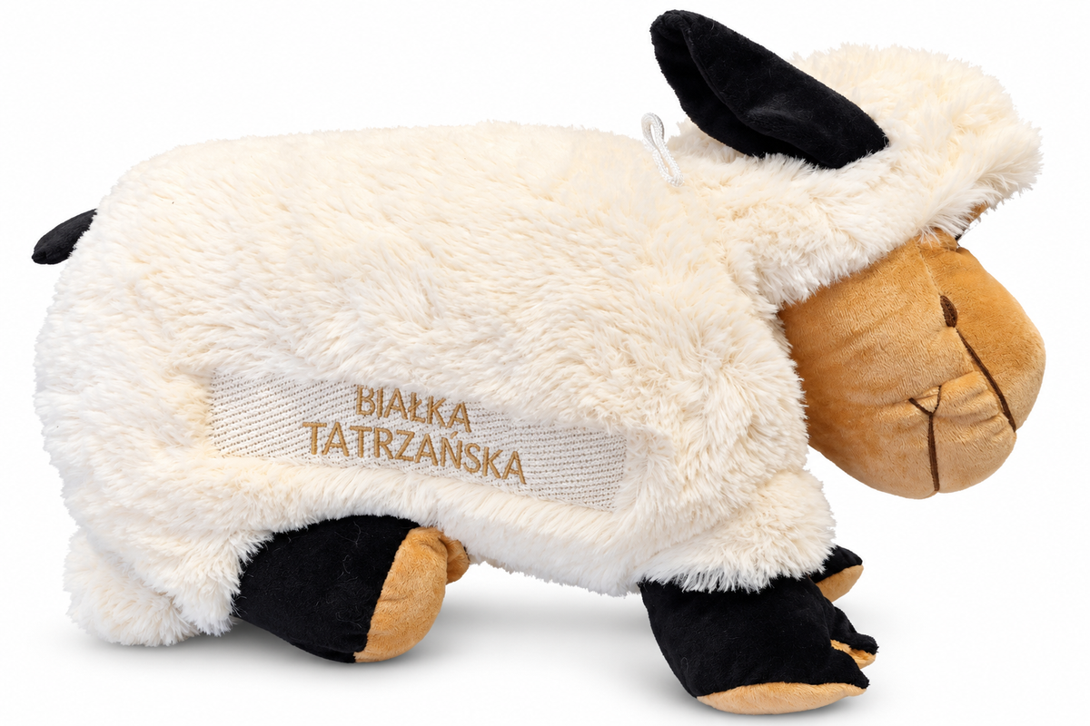 OWCA PODUSZKA MASKOTKA 2w1 NA RZEP BIAŁKA TATRZAŃSKA 55CM E1877 EMAJ