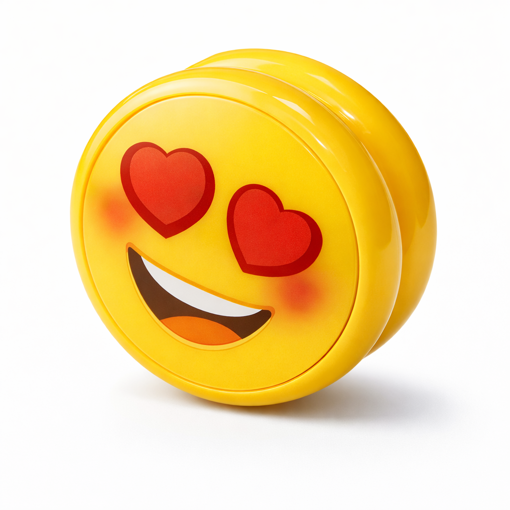 JOJO YOYO ŻÓŁTE EMOJI WESOŁE BUŹKI ŚWIECĄCE SZNUREK E1689 EMAJ
