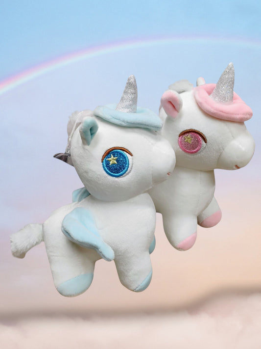 MASKOTKA JEDNOROŻEC UNICORN 23CM DWA KOLORY PRZYSSAWKA E2213 EMAJ