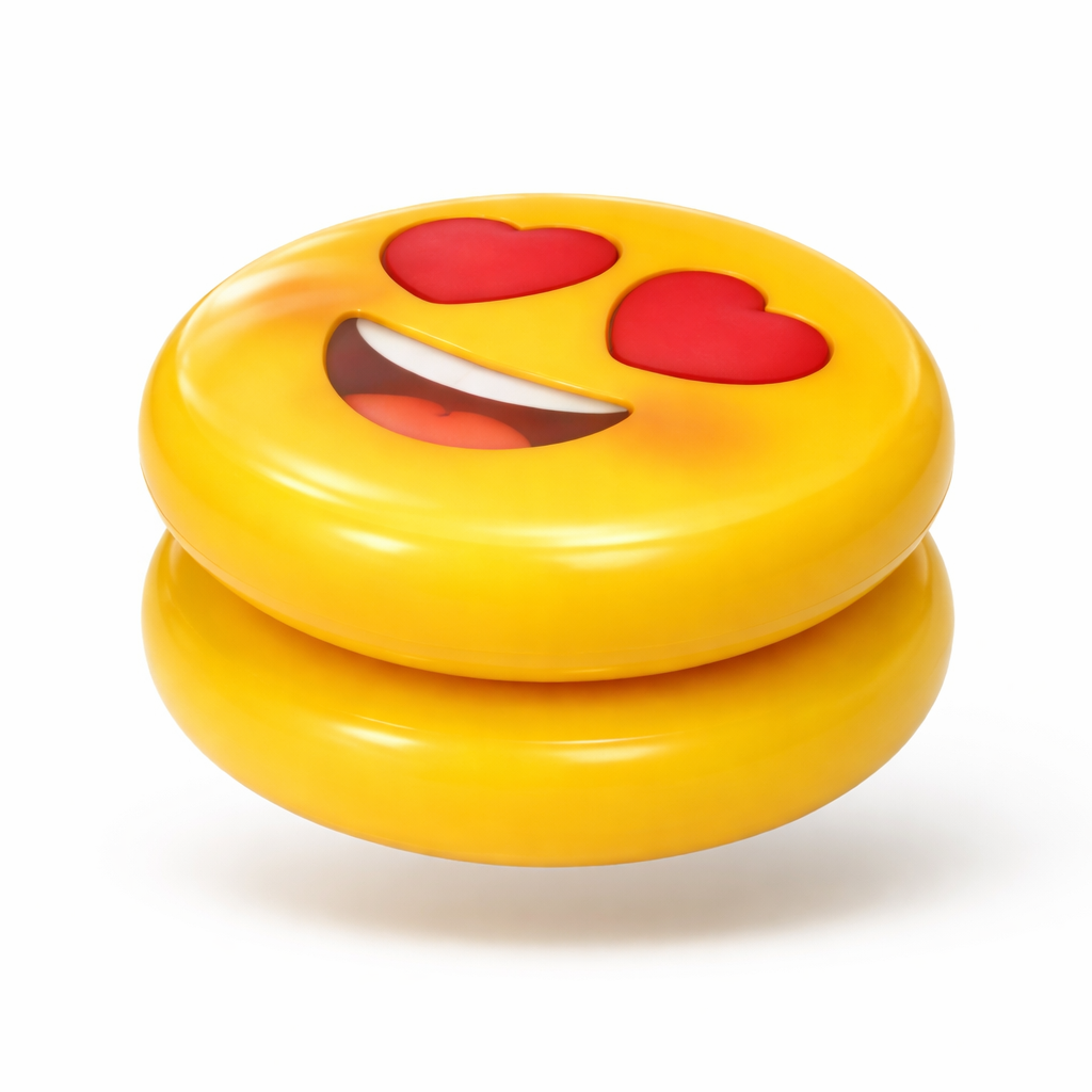 JOJO YOYO ŻÓŁTE EMOJI WESOŁE BUŹKI ŚWIECĄCE SZNUREK E1689 EMAJ