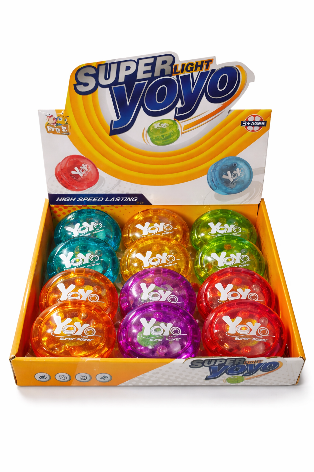 JOJO YOYO KOLOROWE JASKRAWE KOLORY 7cm ŚWIECĄCE SZNUREK E1692 EMAJ
