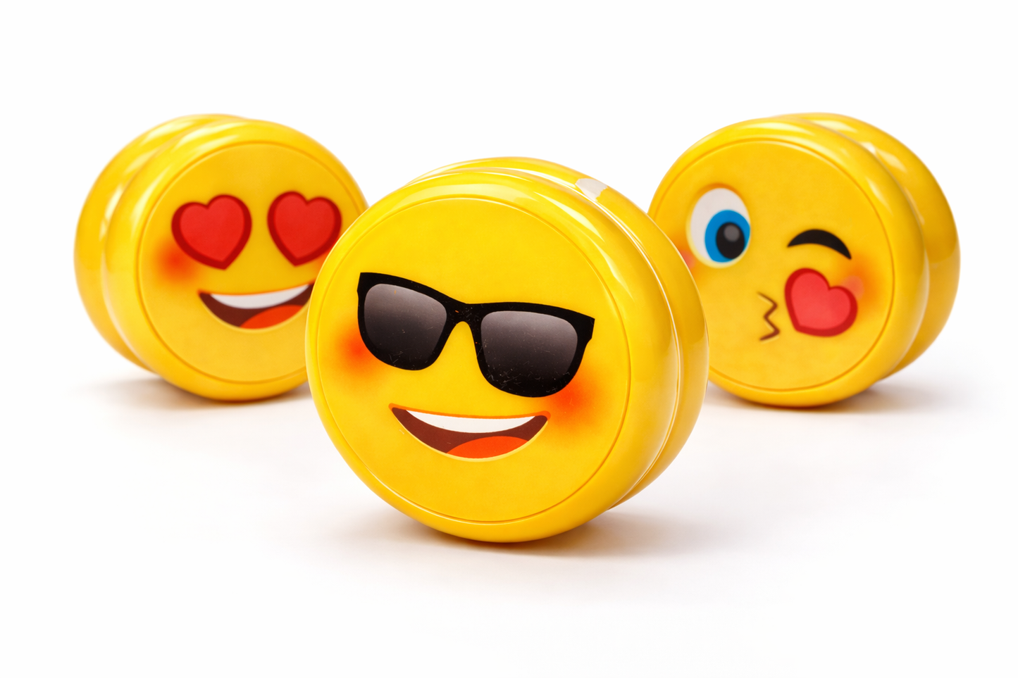 JOJO YOYO ŻÓŁTE EMOJI WESOŁE BUŹKI ŚWIECĄCE SZNUREK E1689 EMAJ